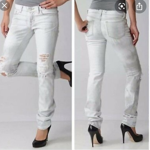 J Brand Denim - J Brand Pencil Leg Skinny Jeans Ripped Distressed